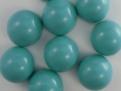 #27a - 1 Dome Bead 12x7mm - turquoise blue paint coating