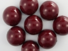 #28 - 1 Dome Bead 14x8mm - cranberry paint coating