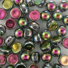 #03 25 Stck. 2-Hole Cabochon 6mm Crystal Vitrail Full