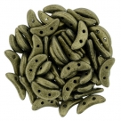 #21.00 5g Crescent-Beads 10x3 mm - Metallic Suede - Gold