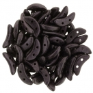 #23.00 5g Crescent-Beads 10x3 mm - Metallic Suede - Dk Plum