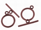 Toggleverschluss - 21x15 mm antique copperfarben