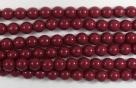 #99.44 1 Strang - 4,0 mm Glasperlen - cranberry/paint coating