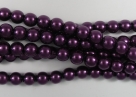 #99.48 1 Strang - 4,0 mm Glaswachsperlen - purple