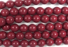 #48.0 1 Strang - 6,0 mm Glasperlen - cranberry paint coating