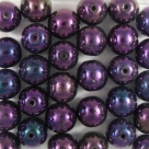 #27a 25 Stück Perlen rund - Ø 8mm jet purple iris