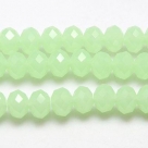 135 facetierte Rondelle 2*3mm Pale Green - galv.