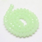 135 facetierte Rondelle 2*3mm Pale Green - galv.