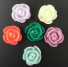 5 Stück Resin Rose Beads ca. 12x8 mm - Mix