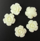 5 Stück Resin Rose Beads ca. 12x6 mm - verschiedene Farben