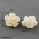 5 Stück Resin Rose Beads ca. 12x6 mm - verschiedene Farben