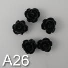 5 Stück Resin Rose Beads ca. 9x7 mm - verschiedene Farben