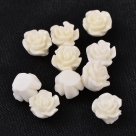 5 Stück Resin Rose Beads ca. 6x4 mm - verschiedene Farben