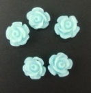 5 Stück Resin Rose Beads ca. 8x6 mm - verschiedene Farben