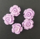 5 Stück Resin Rose Beads ca. 8x6 mm - verschiedene Farben