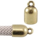 1 Stück Endkappe mit Öse Ø 13x22mm antik bronze