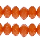 25 Stück facetierte Acryperlen 6x4 mm - opal mandarin orange