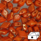 #07.01 - 25 Stück Diamonduo 5x8 mm - Opaque Orange Red Gold Luster