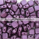 25 Stück Two-Hole Silky Beads 6mm - Alabaster Pastel Bordeaux