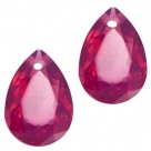 1 Tropfen facetiert 14x10x7mm (LxBxH) - opal fuchsia