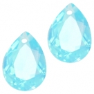 1 Tropfen facetiert 14x10x7mm (LxBxH) - opal lt pacific blue