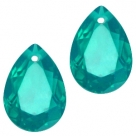 1 Tropfen facetiert 14x10x7mm (LxBxH) - emerald