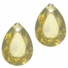 1 Tropfen facetiert 14x10x7mm (LxBxH) - opal khaki