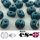 50 Stück - Es-O Mini  4mm - alabaster pastel petrol