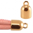 1 Paar Endkappe mit Öse Ø 11x18 mm rosé goldfarben