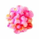 #27b - 5 Stück Resin Flower-Bouquet Beads ca. 10 mm - Aquarell-Painted - pink yellow