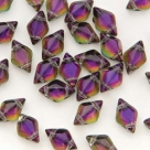 #01.19 - 25 Stück GemDUO 5x8 mm - Crystal BACKLIT - Purple Haze