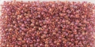 5g TOHO SeedBeads 15/0 TR-15-0186 - Inside Color Crystal/Terra Cotta Lined (E)