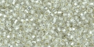 10 g TOHO Square Hole Seed Beads 11/0 TR-11S-0021 Silver-Lined Crystal