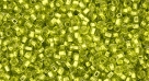 5g TOHO Square Hole SeedBeads 15/0 TR-15S-24 Silver-Lined Lime Green