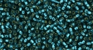 5g TOHO Square Hole SeedBeads 15/0 TR-15S-27 BD Silver-Lined Teal