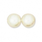 1 Strang - 10,0 mm Glaswachsperlen - white pearl