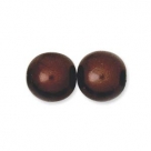 1 Strang - 08,0 mm Glaswachsperlen - dk bronze pearl