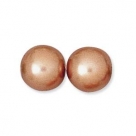 1 Strang - 08,0 mm Glaswachsperlen - copper pearl