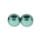 1 Strang - 08,0 mm Glaswachsperlen - cerulean