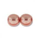 1 Strang - 08,0 mm Glaswachsperlen - salmon