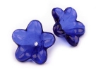 #05.16 - 100 Acrylblüten transp. Ø 12mm cobalt