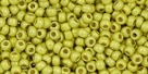 10 g TOHO Seed Beads 11/0 TR-11-PF590 F - Permanent Finish - Matte Galvanized Lemon Gold (A,C,D)