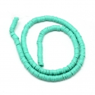 1 Strang Polyclay Katsuki Beads 6 mm - Med Turquoise