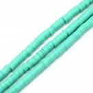 1 Strang Polyclay Katsuki Beads 6 mm - Med Turquoise