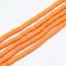 1 Strang Polyclay Katsuki Beads 6 mm - Dk Orange