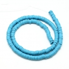 1 Strang Polyclay Katsuki Beads 6 mm - Deep Sky Blue