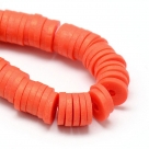 1 Strang Polyclay Katsuki Beads 6 mm - Tomato