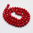 135 facetierte Rondelle 2*3mm Crimson