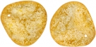 #11.02 25 Stck. Rose Petals 14*13mm -  Crystal - Honey Shimmer