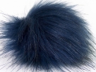 1 Stück Faux Fur PomPom - grey blue